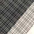 Black & White Boucle Tweed Fabric – Textured Contrast Weave for Coats & Jackets