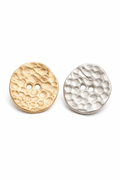 Hammered Metal Buttons 2-Hole Antique Gold & Silver for Sewing Garments