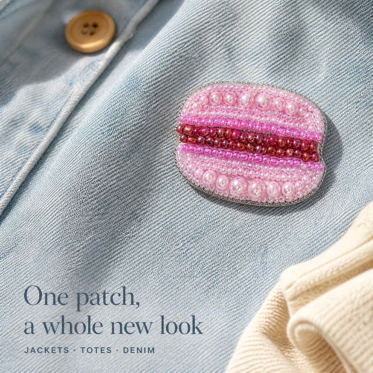 Beaded Appliqué Patches | Embellishments for Denim, Jackets & Bags