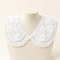 White Eyelet Collar | Embroidered Detachable Collar for Shirts