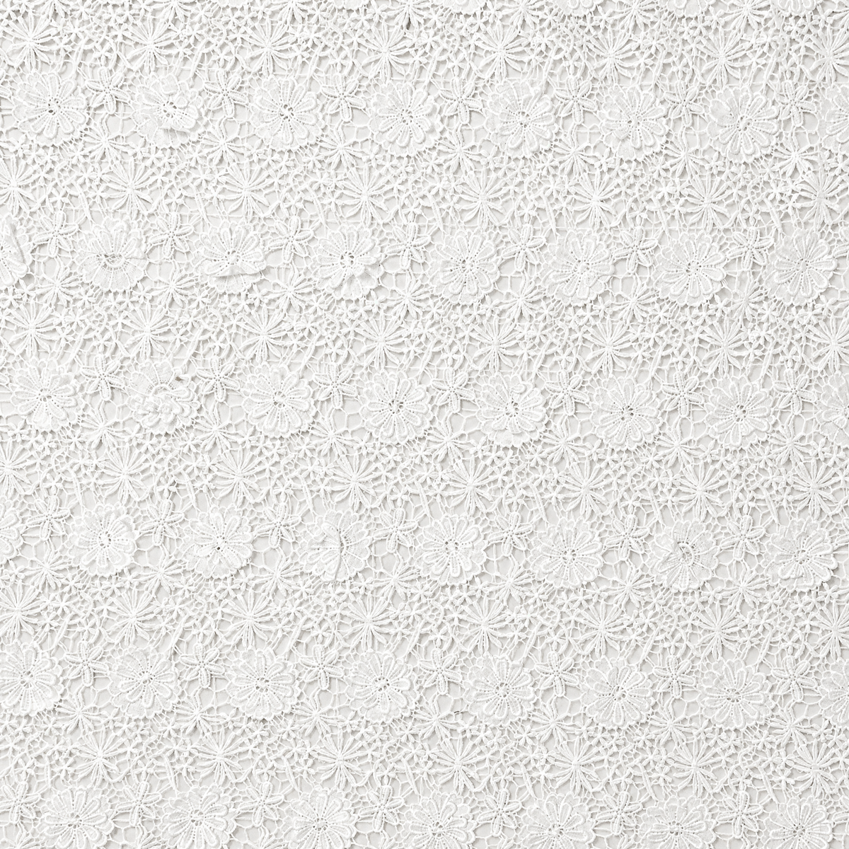 Openwork Floral Lace Fabric | White Bridal Lace for Dressmaking