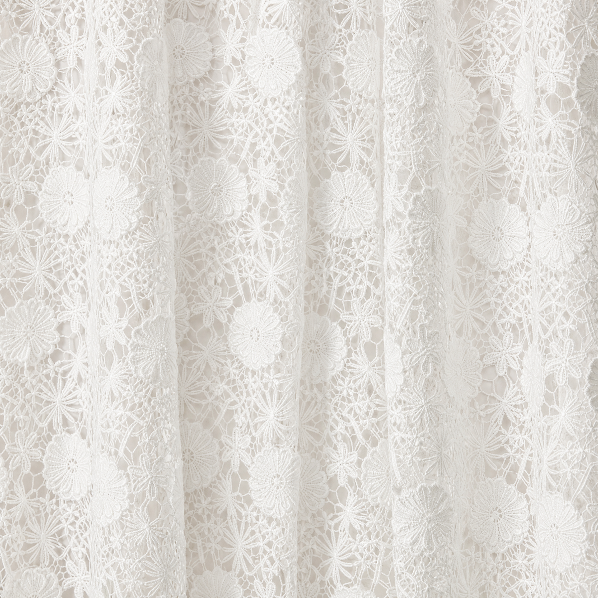 Openwork Floral Lace Fabric | White Bridal Lace for Dressmaking
