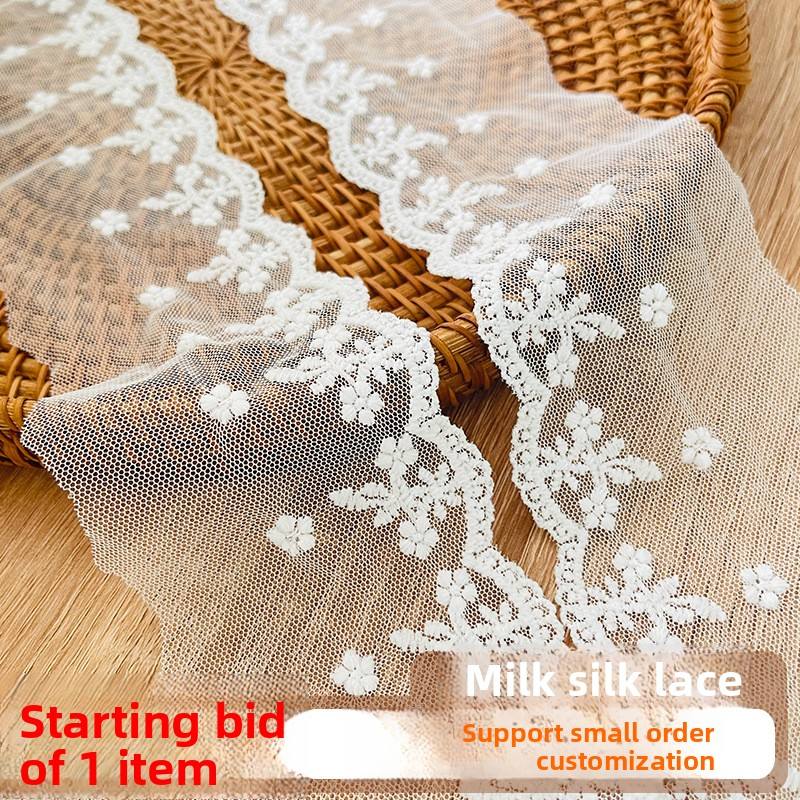 Water-Soluble Lace Trim – Embroidered Edging for Sewing & Dressmaking