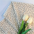 100% Pure Natural Silk Polka Dot 6MM Printed Chiffon Fabric