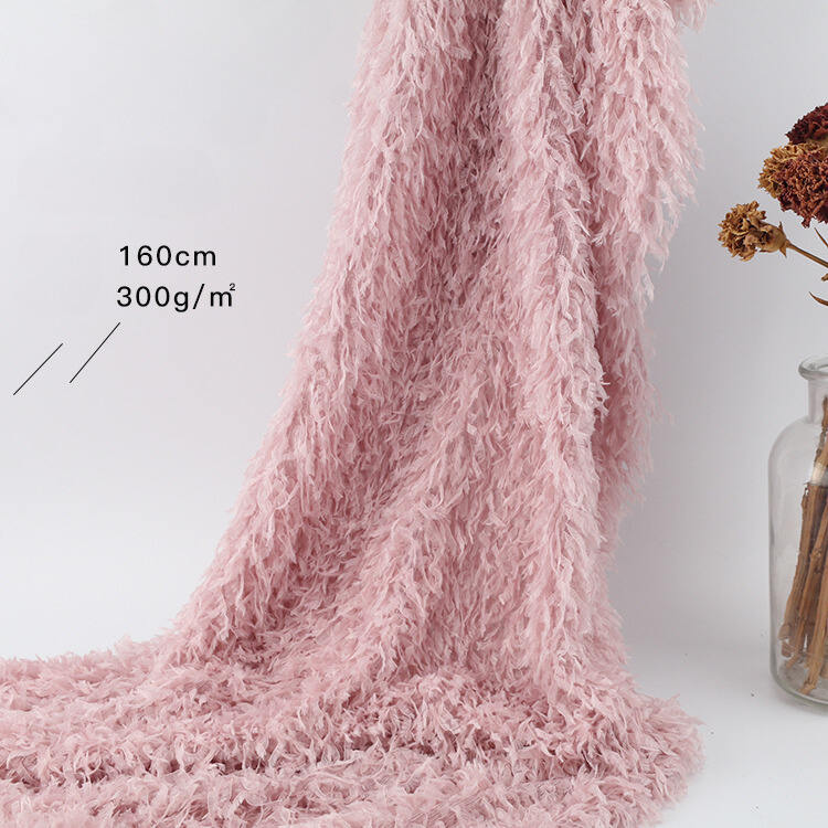 Fashion Jacquard Cut Design Soft Texture Suitable for Women's Pajamas Clothing Ostrich Velvet New Plush Fashion Fabric 300g