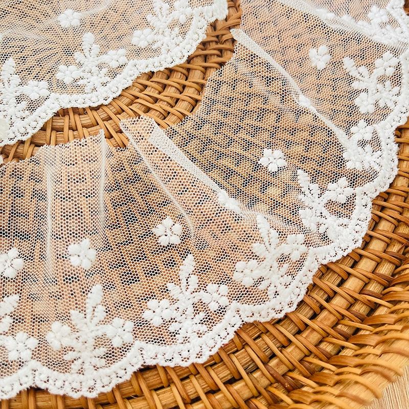 Water-Soluble Lace Trim – Embroidered Edging for Sewing & Dressmaking