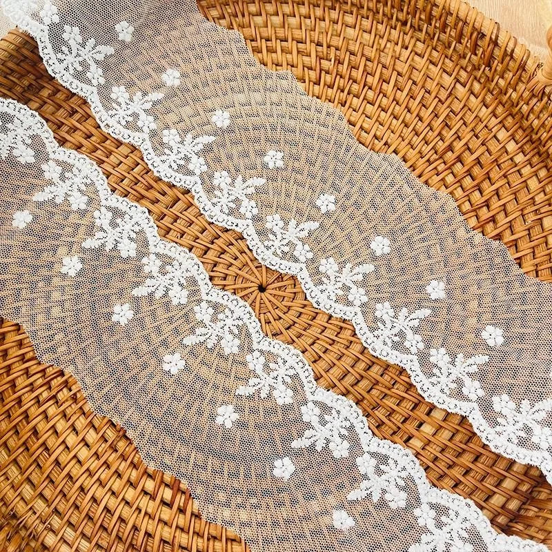 Water-Soluble Lace Trim – Embroidered Edging for Sewing & Dressmaking