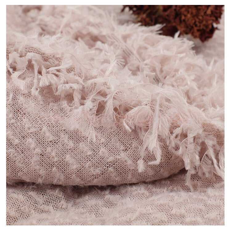 Fashion Jacquard Cut Design Soft Texture Suitable for Women's Pajamas Clothing Ostrich Velvet New Plush Fashion Fabric 300g