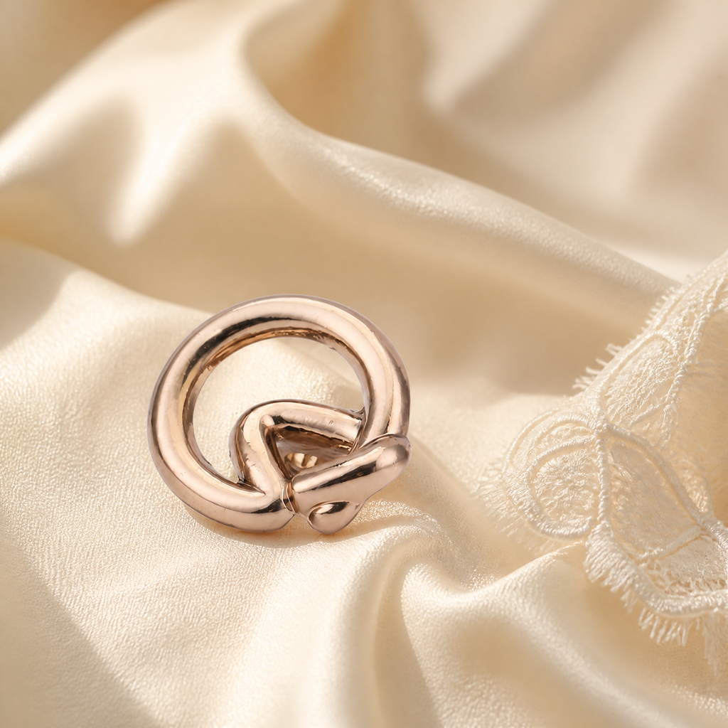 Hollow Ring Buttons – 11.5mm Alloy Knot-Design Buttons for Coats & Knitwear