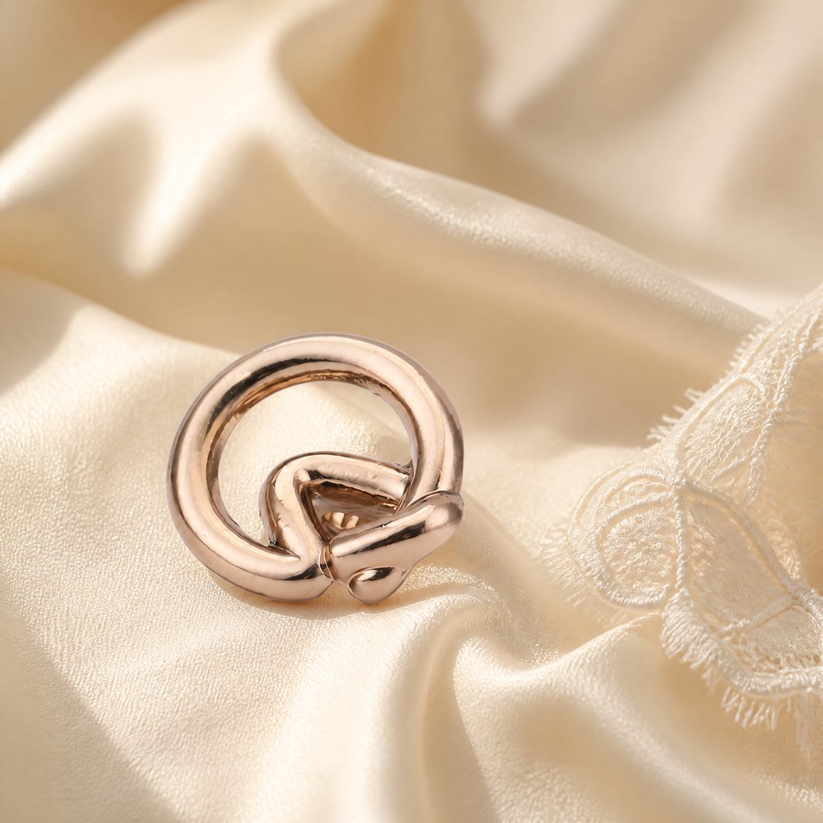 Hollow Ring Buttons – 11.5mm Alloy Knot-Design Buttons for Coats & Knitwear