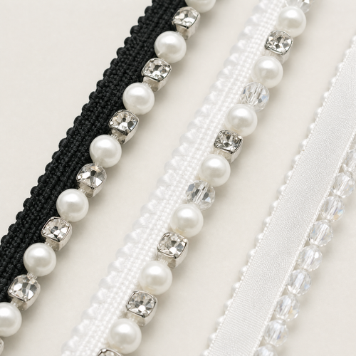 Beaded Trim | Pearl-Effect & Crystal-Look Edging for Bridal Sewing