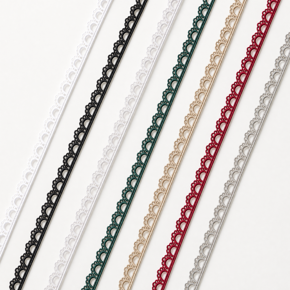 Scalloped Lace Trim | Eyelet Openwork Trim for Bridal & Sewing