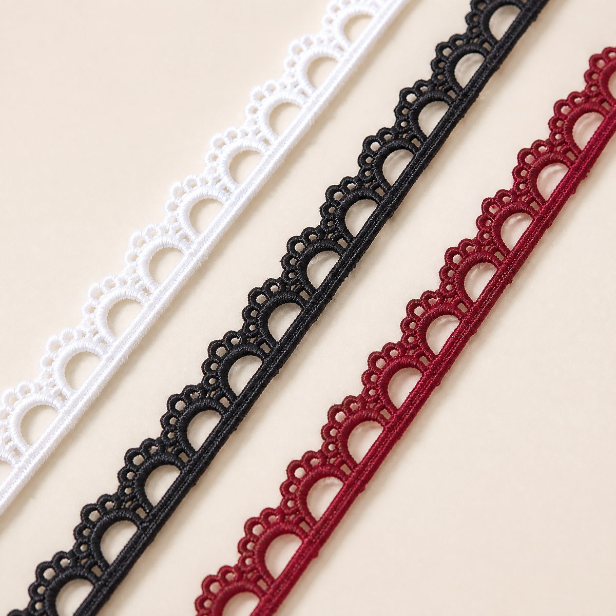 Scalloped Lace Trim | Eyelet Openwork Trim for Bridal & Sewing